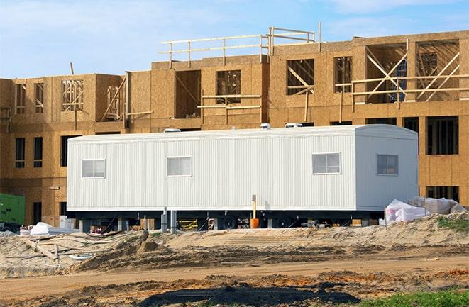 construction office trailers for rent at a building site in Ardsley